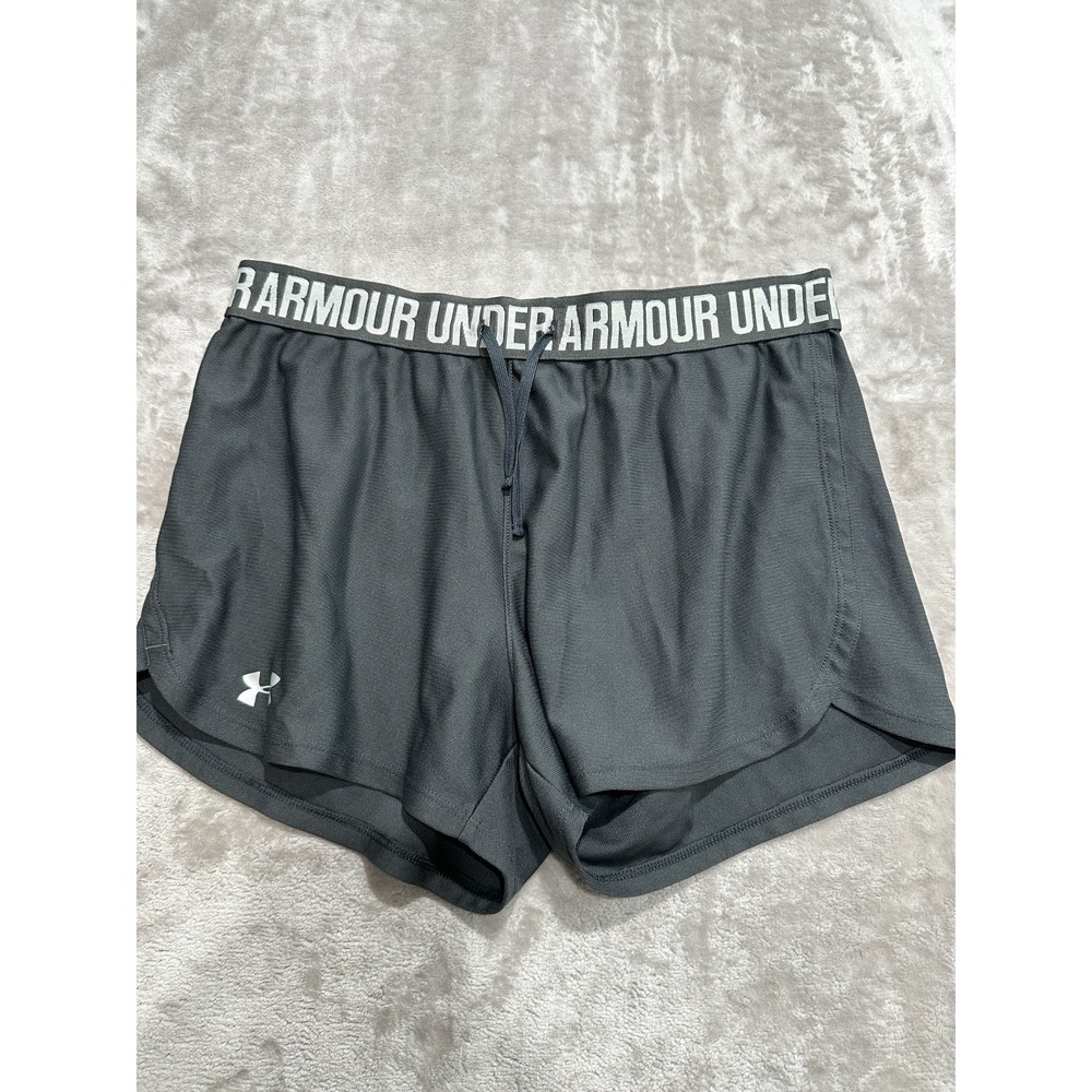 Under Armour Shorts Womens Size Small Charcoal Gray Running Play Up 2.0 EUC